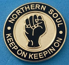 NORTHERN SOUL BADGE - KEEP ON