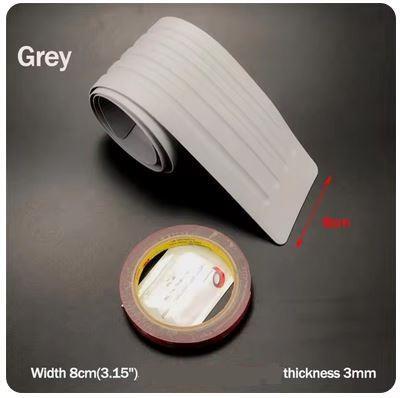 Grey rubber rear bumper - grey,