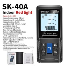 Handheld Digital Laser Point Distance Meter Measure Tape Range Finder 40m/131ft