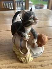 Franklin Mint “Mischief” Cats Limited Edition Figure No Box
