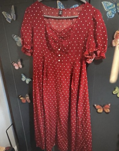 Shein red white - red, heart