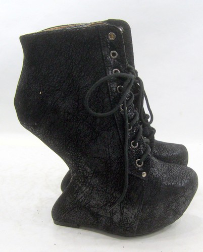 Black wedge heel - black, 6"wedge