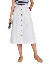 Womens Denim Skirt Long Button