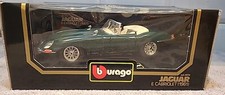 Boxed Burago Jaguar E Type Cabriolet 1961 Bitish Racing Green 1:18 VGC