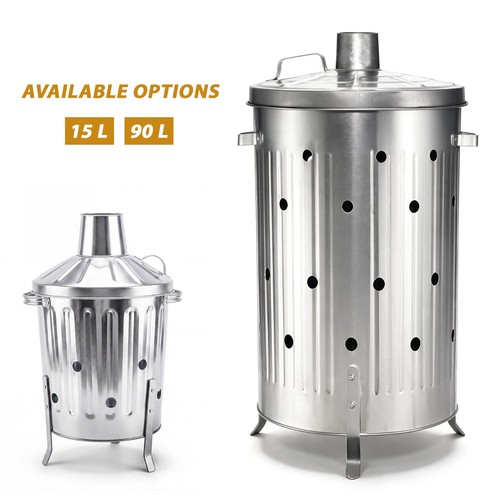 15l 90l incinerator fire bin - 15l,