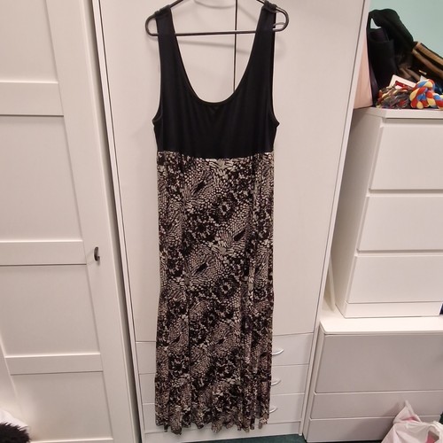 South black animal print maxi - black,