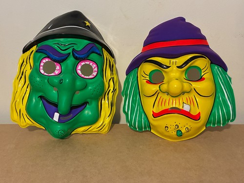 Vintage halloween masks - halloween,