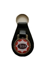 BLACK  LEATHER KEYRING/ FOB