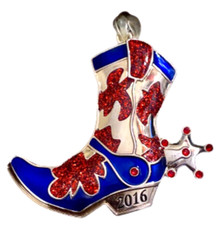 Christmas Cowboy Boot Ornament
