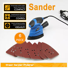 Electric Detail Mouse Palm Hand Sander With 6 Sanding Sheets Dust Exhaust 130w