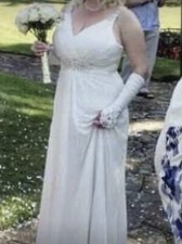 Symphony Of Venus, Goddess Style Wedding Dress, Size 12-14, Large Bust