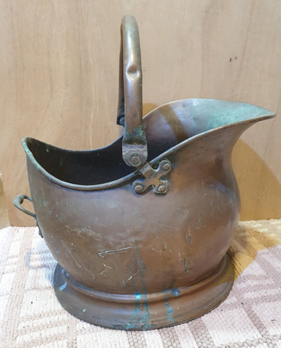 Vintage copper coal - copper, scuttle