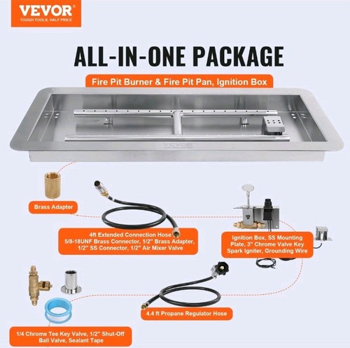 Vevor 24x8 inch drop - inch, fire