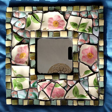 Mosaic Flower Mirror, Unique