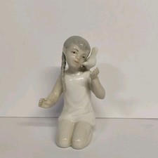 Vintage Porceval Figurine Girl