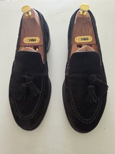 Loake russel dark brown - russel, suede
