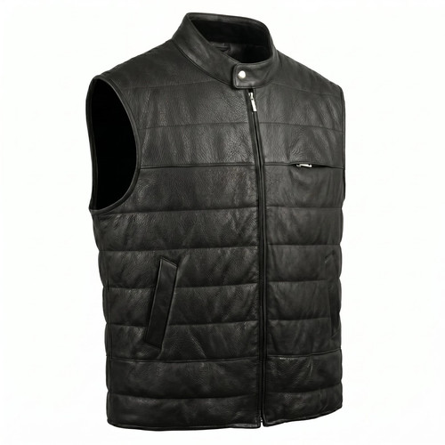 Men quilted leather - men's,