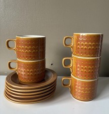 Hornsea Saffron Cups & Saucers