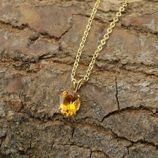 Natural Citrine Oval 14k Gold