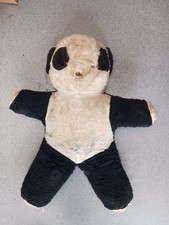 23" Vintage Panda  Bear teddy for restorer 
