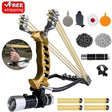 Professional Slingshot Ergonomic Design With Detachable Flashlight