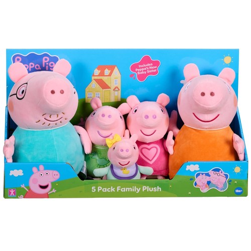 Peppa pig pack family plush - peppa,