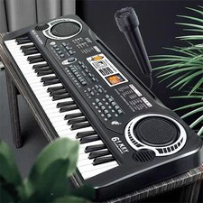61 Key Electric Digital Piano Musical Beginner Electronic Keyboard w/ Microphone
