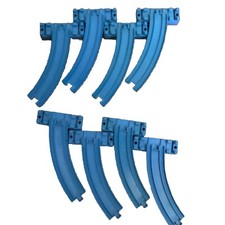 TOMY Blue Track Risers x 8 (A x 4, B x 4) Thomas The Tank Engine Trackmaster