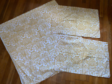 Ochre Oka Mustard Double Duvet Cover Pair Pillowcases Hare Stag Deer cottagecore