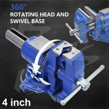 4" Multipurpose Heavy Duty Bench Vise 360° Rotation Clamp on Vice w/ Swivel Base
