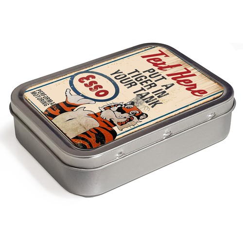 Personalised tobacco tin - tobacco, esso