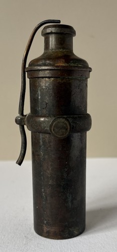 Antique brass powder - antique, flask