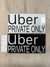 Uber Private Only Taxi Magnets X2, BLACK, WHITE & MULTIPLE SIZES AVAILABLE!