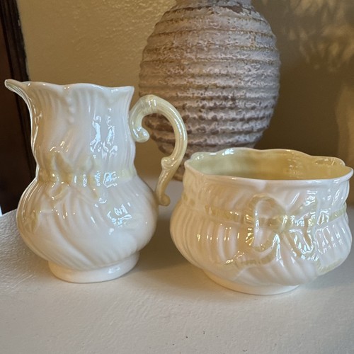 Belleek porcelain white swirl - belleek,