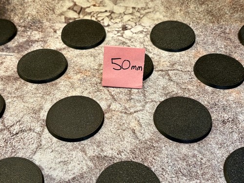 Round bases 50mm - 50mm, miniature