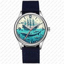 Pirate Boat Ocean Shark Gift 38mm Dial Trendy Wrist Watch