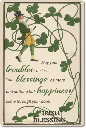 Irish blessing metal tin sign - irish,