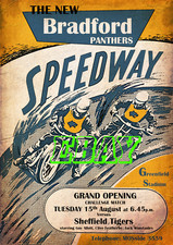 Bradford Greenfield Speedway Aged Look Retro A4 Size Poster Print