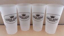 Plastic Pint Glasses x 4. Kings Arms. Ottery St Mary. Thatchers & Molson Coors