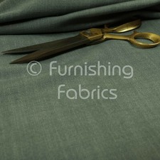 Hard Wearing Poly Cotton Material Flat Weave Plain Upholstery Fabric Grey Colour