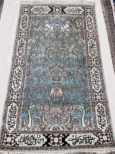 Silk rug 155 cm - silk,