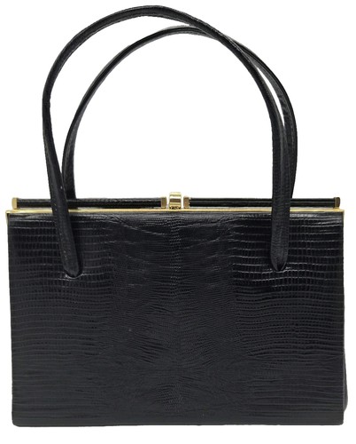 Ackery leather handbag black - leather,