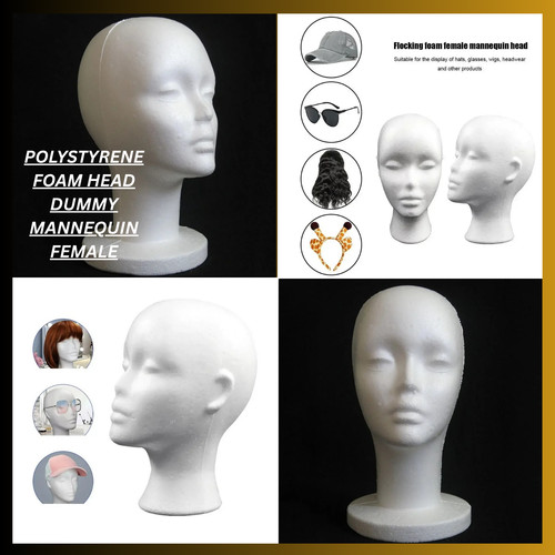 Polystyrene foam head dummy - polystyrene,