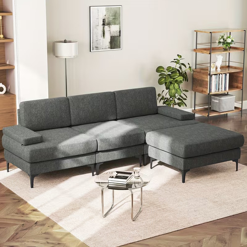 Modern shaped chenier sofa - modern,