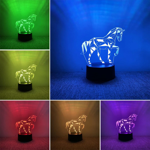 Horse lamp children s - 3d, children's