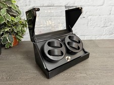 Klarstein Watch Winder Box / Display for 4 Wristwatches - Piano Black - Stunning