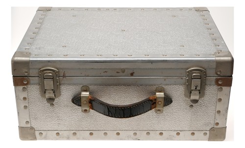 Vintage aluminum camera trunk - vintage,