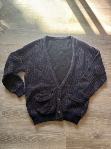 Men blue knit - men's, v-neck