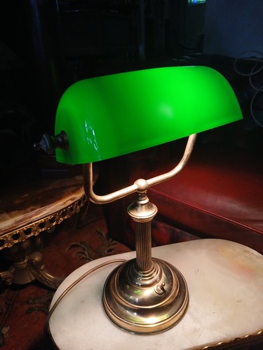 Vintage brass column table - vintage,