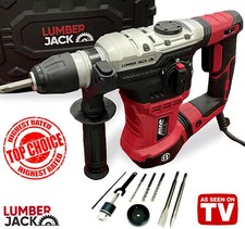 Rotary Hammer Drill SDS+ 1050W 5J Impact 3-Mode Variable Speed + Bits & Chisels